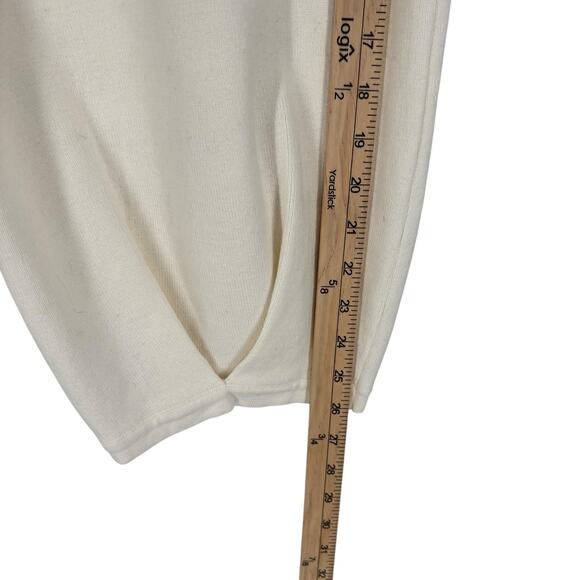 Knit Lantern Pants Sweater Cream Large Lagenlook Modern Lounge Stretch Cozycore - Picture 4 of 7